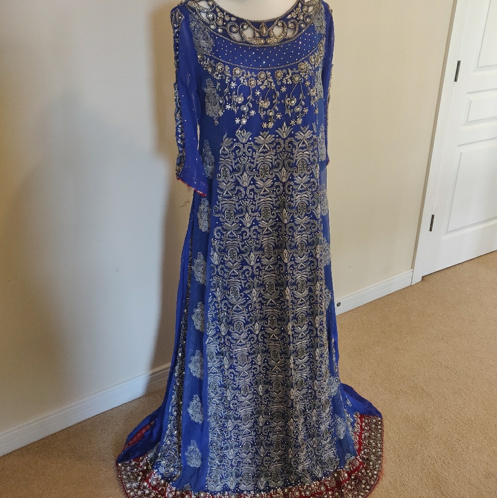 Pakistani Indian wedding engagement party dress
